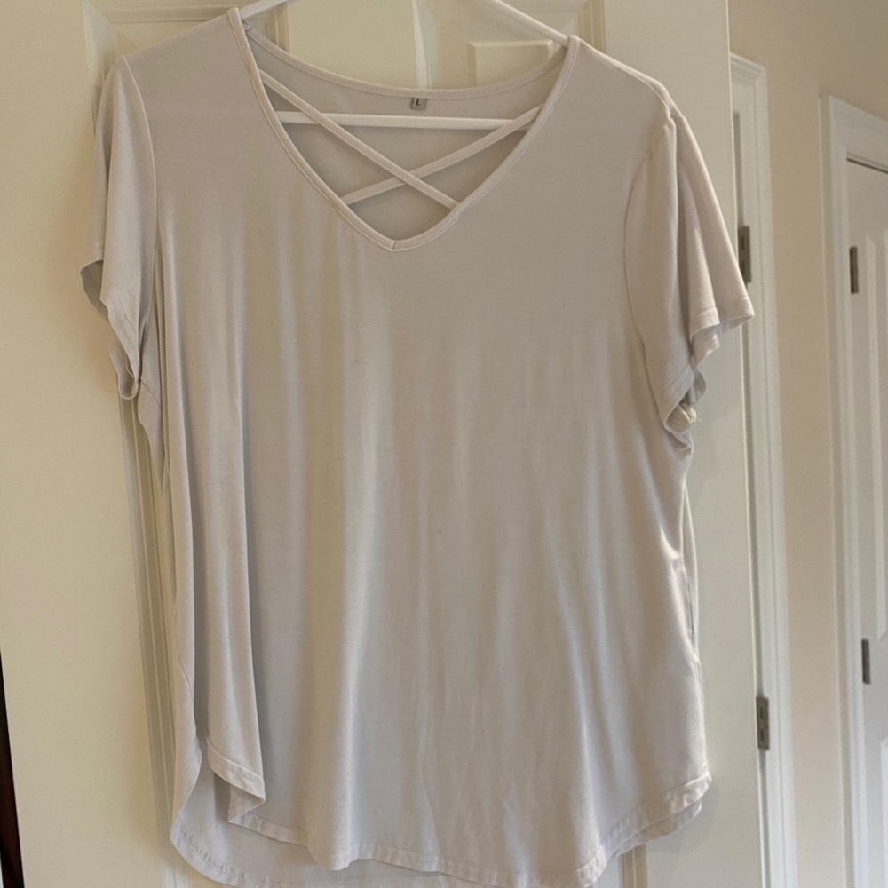 White shirt with cute crosses!